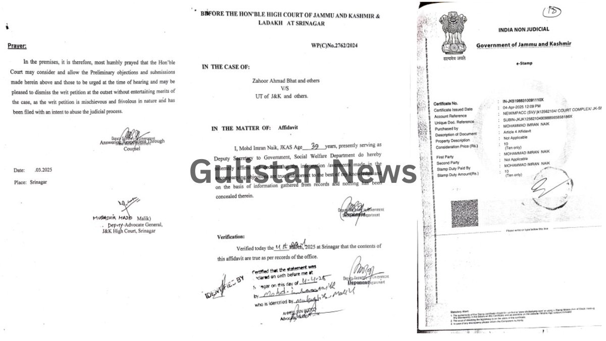 GulistanNewsTV's tweet image. J&amp;amp;K Government Files Strong Counter in High Court, Defends Reservation Policy as Constitutionally Sound
Petitioners Challenging Policy Lack Legal Ground, Says Social Welfare Department
Next Hearing Slated for April 15, 2024

#JammuAndKashmir #Reservationpolicy
@MehboobaMufti
