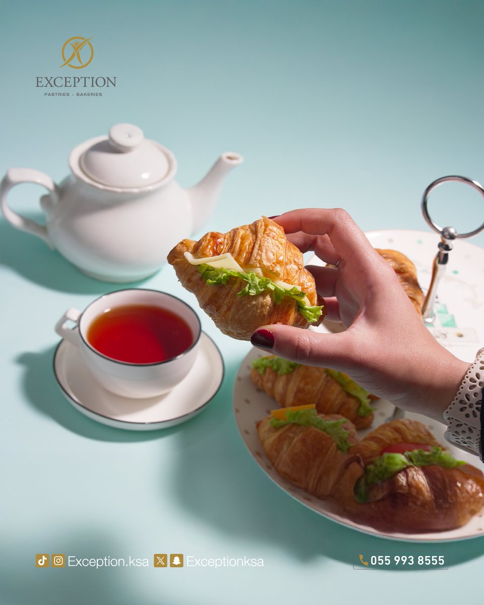الكروسان اللي يرسم مزاجك وبداية يومك😍
. كمل صباحك أو قهوتك بأحلى طعم من اكسبشن 🥐☕

📲| 0559938555
📍| الرياض - شارع أنس بن مالك

#اكسبشن_يحليك
#صباح_الاحد #صباح_الخير