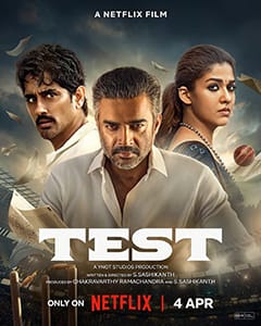 ChennaiDev's tweet photo. Big names 
Big game movie
Maddy plays Baddie , Siddharth neat performance
Good Watch
#testmovie
#netflix https://t.co/zwzcofA3bm