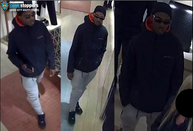 WANTED-ROBBERY: On 3/6/25 @NYPD19pct inside 1000 3rd Ave two unidentified individuals entered the location &amp; removed clothing. The unidentified individuals proceeded to display &amp; spark a taser while threatening a store employee before exiting. Any info call us at 800-577-TIPS