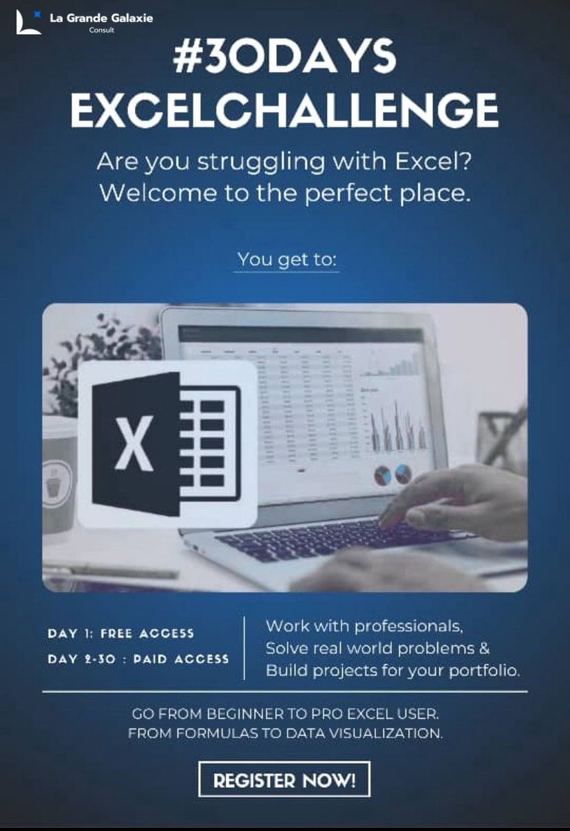 iamlordbernie's tweet image. This is for anyone struggling with Microsoft Excel.
We will be LIVE on YouTube by 3pm TODAY.
Come & LEARN.
Join the waitlist on WhatsApp now - chat.whatsapp.com/Idd0ardgmBjCxE…
Repost to benefit someone on your TL.
#excelchallenge #30dayexcelchallenge