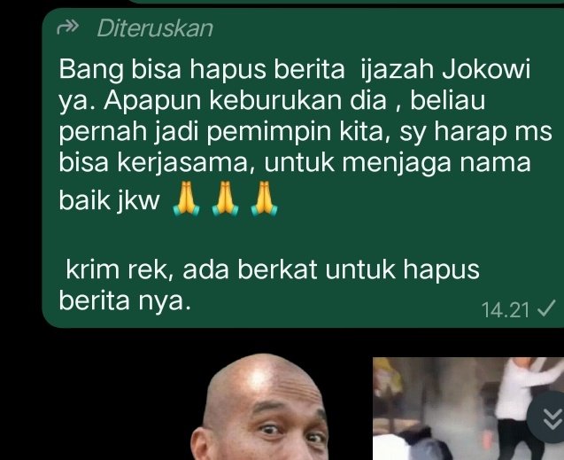 papuamuslim08's tweet image. Semakin lama ijazah Jokowi semakin terbongkar... Ternyata mereka siap bayar asal berita bisa di tekdown 😂😂😂😂 lucu... @DokterTifa @MariaAlkaff_ @MafiosoGengSolo @BarisanPemudaRI @faizalassegaf @Dito101074 @Nurulkjo1 @neVerAl0nely