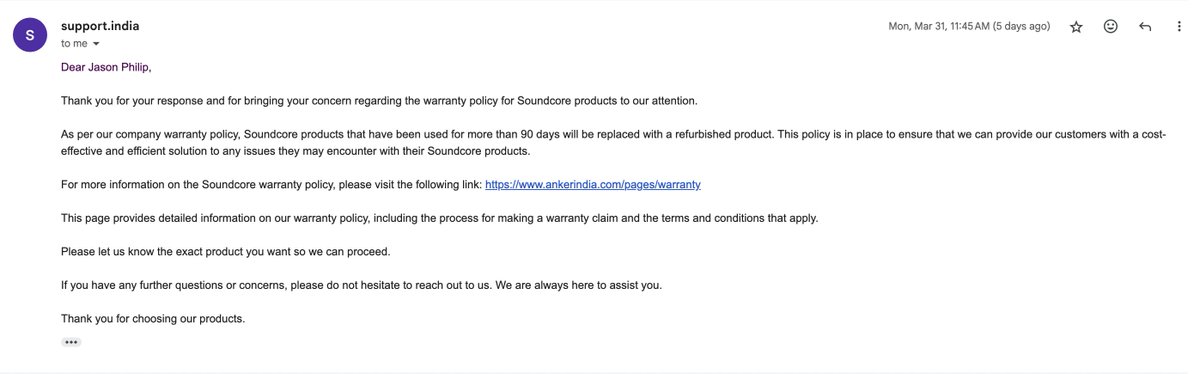 jphilart's tweet photo. In these screenshots, their warranty policies are a masterclass in how to disappoint customers. https://t.co/iTP5LhbSzR