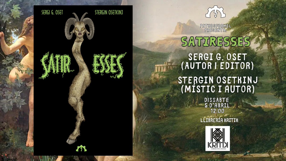 Bon dia! Va, que avui tenim mambo!
10h presentació #MTGTarkir
12h presentació novel•la SATIRESSES amb @SergiGOset 
16.30h #rolencatalà
17h torneig #OnePieceTCG
17.30h patxangues de #MTG 

#satiresses #splatterpunkencatalà #lovecraft #horrorextrem #whokilledcabirol