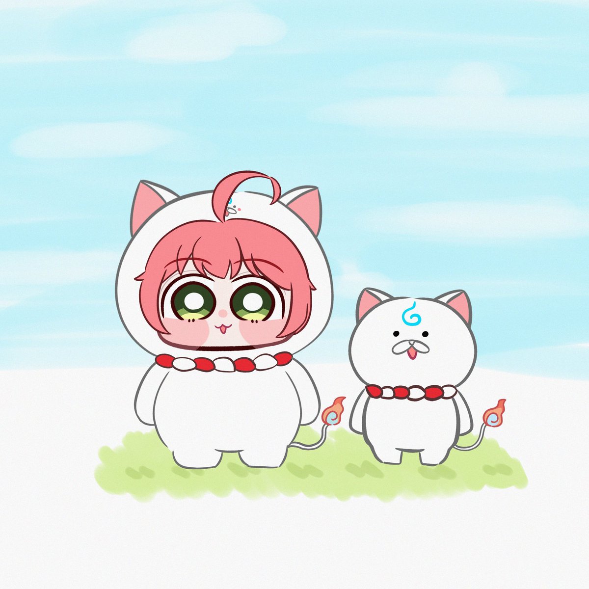 常闇トワ「 常闇トワ様お世話になっております。のにと申します。もちっとしたデフォルメイラス」|瀬戸のに@お仕事募集中のイラスト