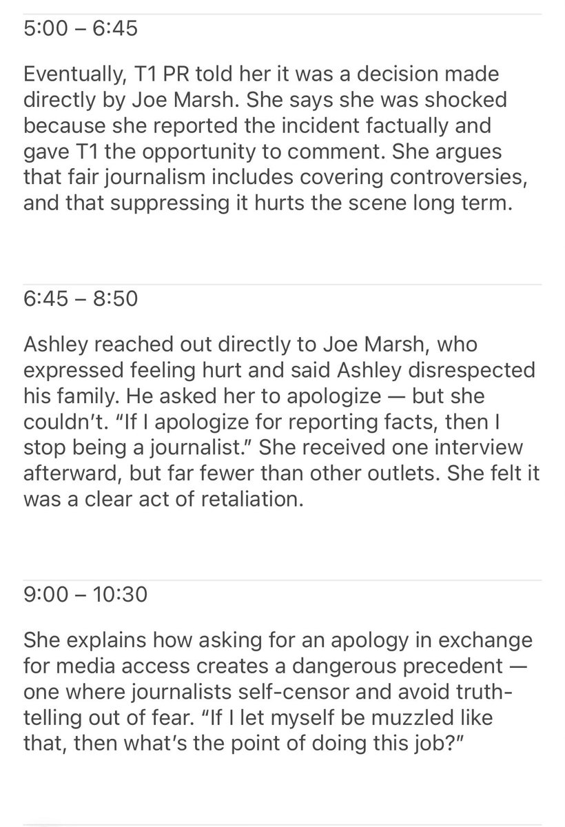 Let’s add “retaliating against Ashley Kang for factual reporting” to the laundry list of actions by the T1 organization. 

Another example of Joe Marsh fucking up and then not taking accountability and blaming others like he did with Zeus’s agency.