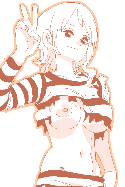 ピースサインする淫ペルナミ 