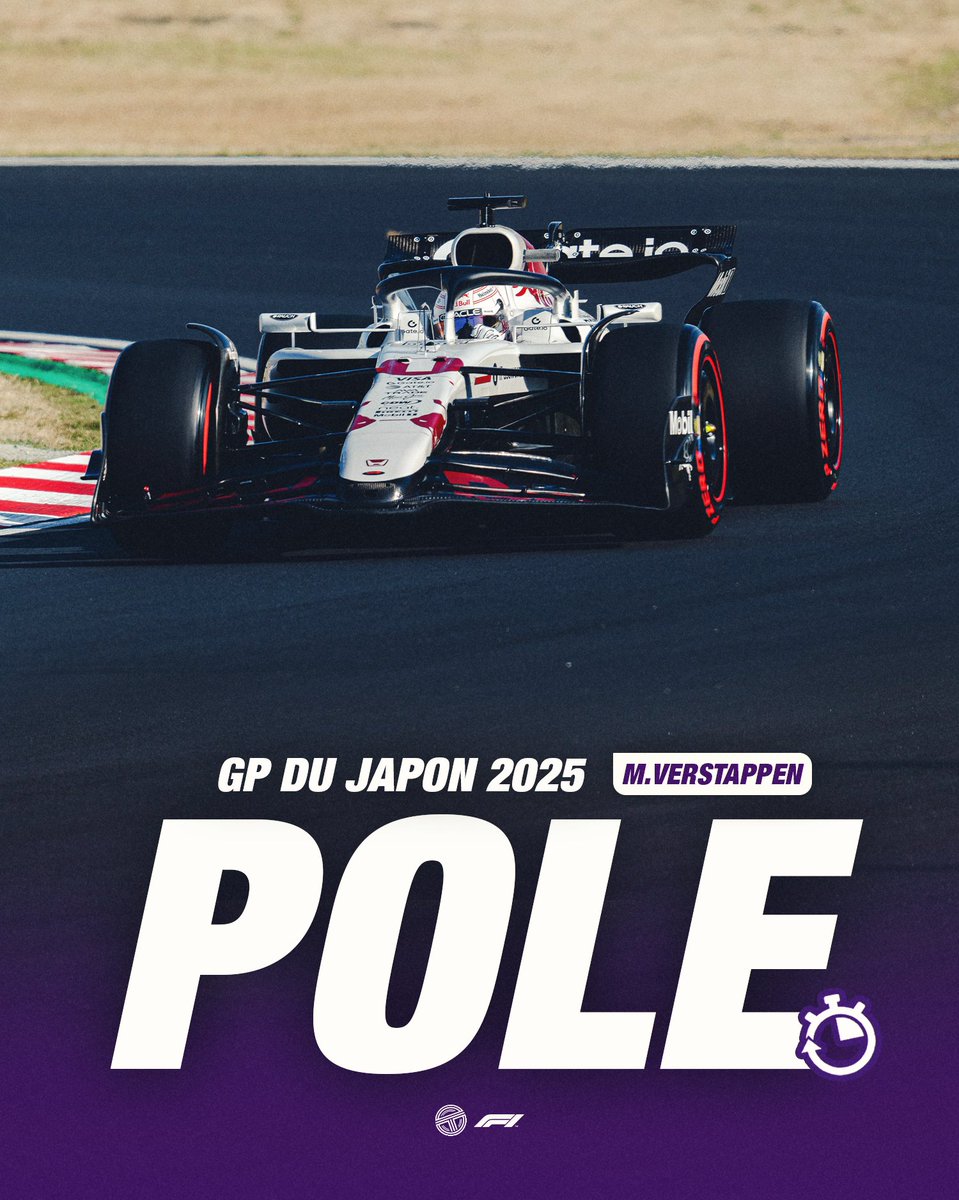 TearOffFR's tweet image. ⏱️ MAX VERSTAPPEN EN POLE POSITION DU CÔTÉ DE SUZUKA AVEC UN NOUVEAU RECORD DU CIRCUIT ! 🤯

Il s'élancera demain devant les 2 McLaren de Lando Norris 2e et Oscar Piastri 3e.

#F1 #JapaneseGP