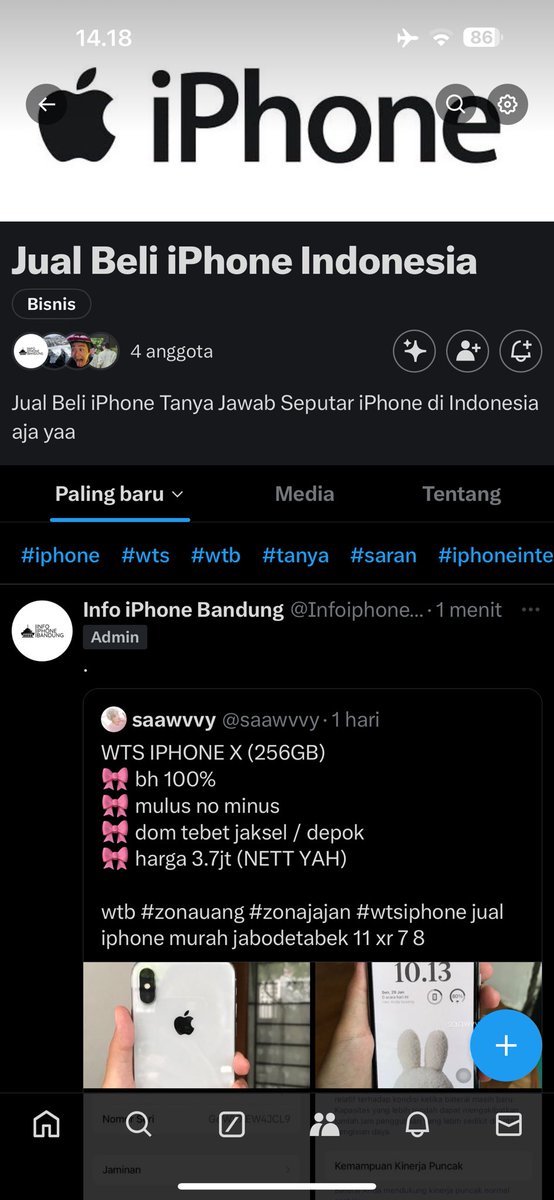 Infoiphonebdg's tweet photo. Baru aja bikin Komunitas Jual Beli iPhone Indonesia, cuman buat yang smart seller sama buyer aja ya. Silahkan Joinnn

#zonajajan #zonauang #wtb #wts https://t.co/SziV1g2AXD