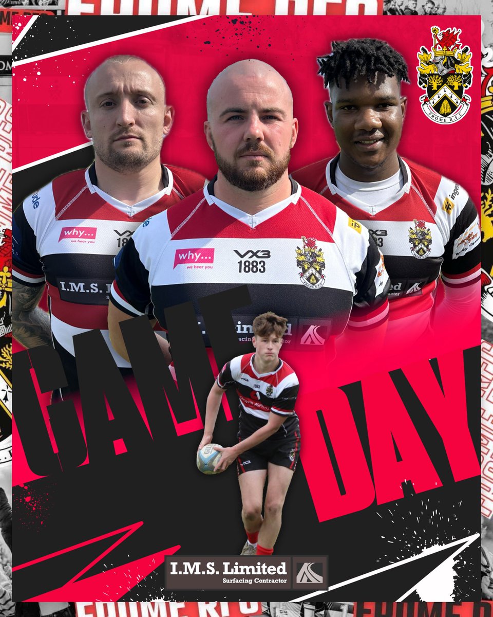 It’s Game Day! 

Counties 1 Southern South
Frome RFC v Chippenham RFC II
⏰ KO 1500
🏟️ The Lane

Counties 2 D&amp;W Central
Avonvale RFC v Frome RFC II
⏰ KO 1500
🏟️ Bathford Hill

Counties 4 Southern North
Frome RFC III v Nailsea &amp; Backwell RFC III
⏰ KO 1500
🏟️ The Lane

🔴⚪️⚫️