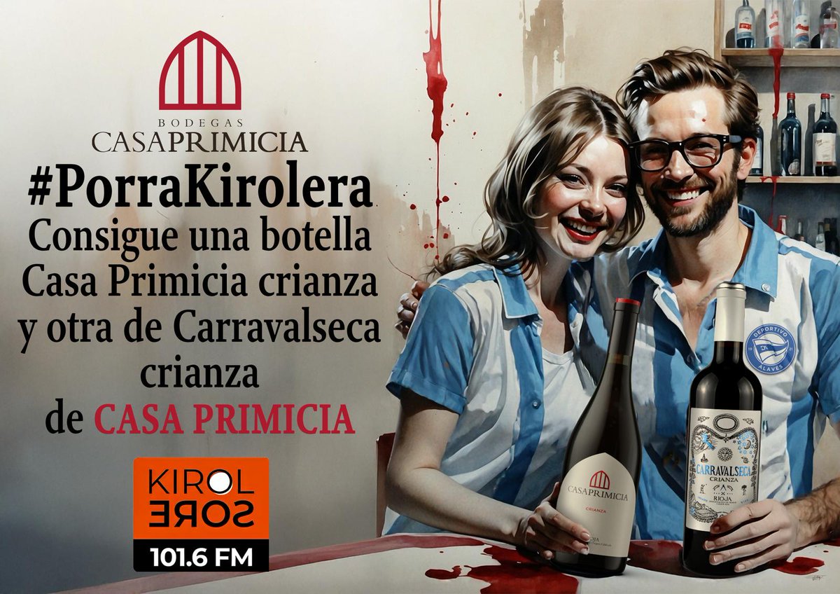 ¿GANAMOS HOY? 

A las 14:00h. comienza el Girona FC vs D. Alavés y acaba el plazo para participar en la PORRA KIROLERA.

1️⃣Sigue cuentas <a href="/kiroleros/">KIROLEROS.com 101.6fm</a> 📻 y <a href="/CasaPrimicia/">Bodegas Casa Primicia</a> 🍷) 
2️⃣Dale RT y acierta resultado/goleadores.

0-2 Guridi&amp;Villalibre 👨‍🦲&amp;🧔

#ElGloriosoNUNCASeRinde 💪

PREMIO👇
