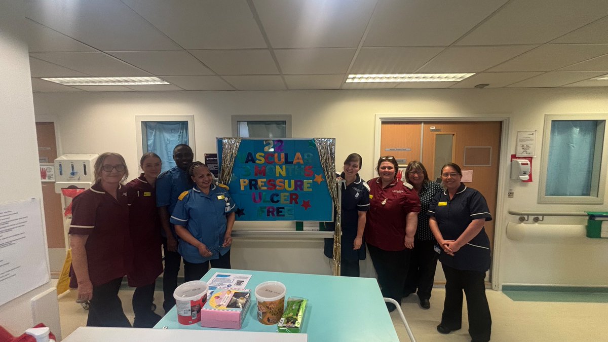 Congratulations to ward 22vascular “3months pressure ulcer free” keep up the amazing work 🥰