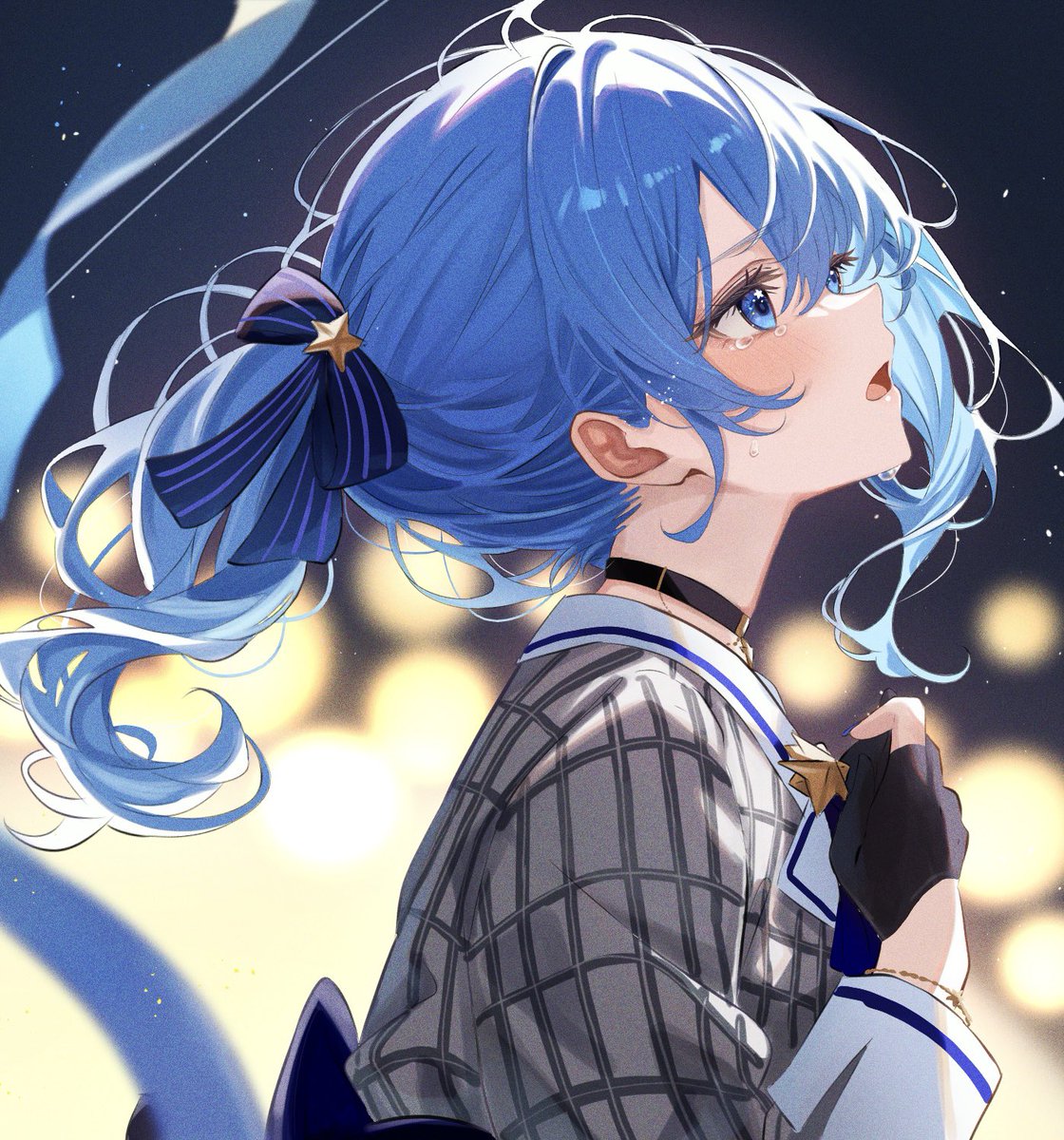 椎*つ様 手描き オリジナルイラスト 暗闇の女王 手、つなご。 #夜瀬ら