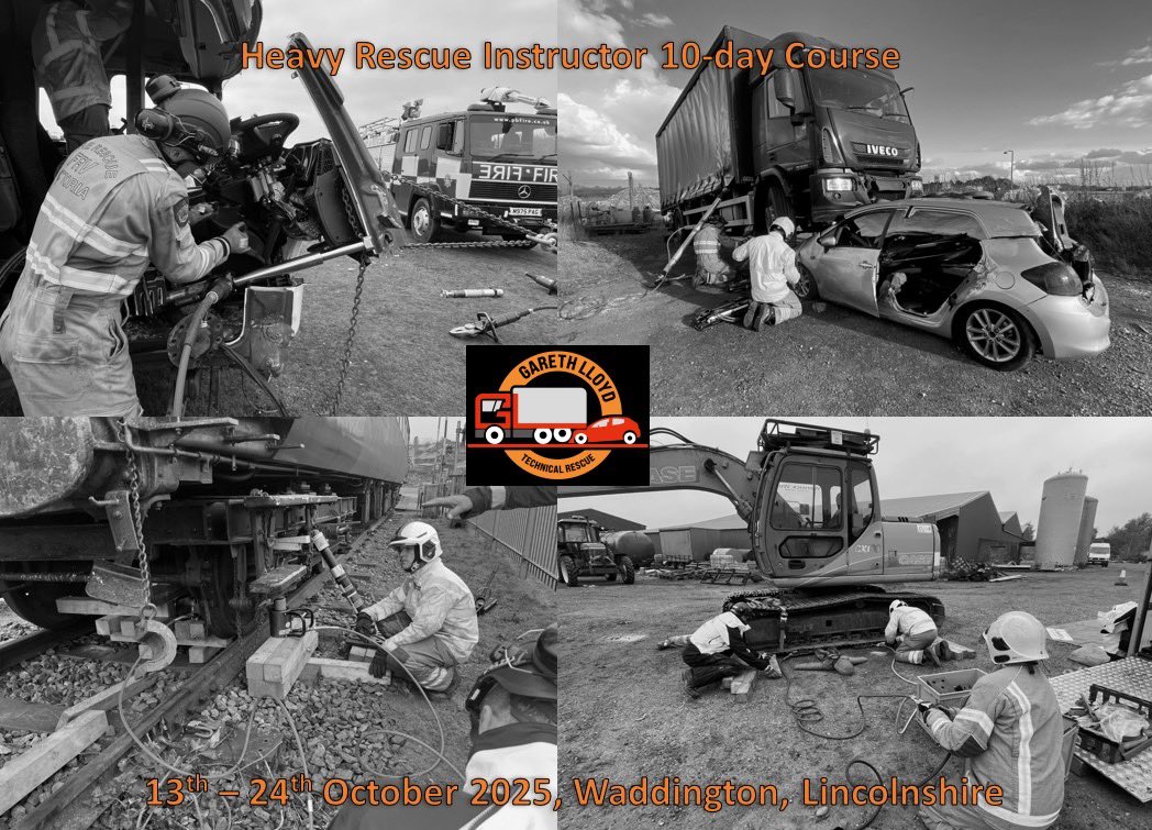 GLTechRescue's tweet image. 10 day #sfj Heavy Rescue Instructors course, October 2025, waddington, Lincs. Ideal for watch/ station instructors or L+D leads. For more info contact gareth@gltechrescue.co.uk or gltechrescue.co.uk @LincsFireRescue @_ukro #nfcc @NFCC_FireChiefs