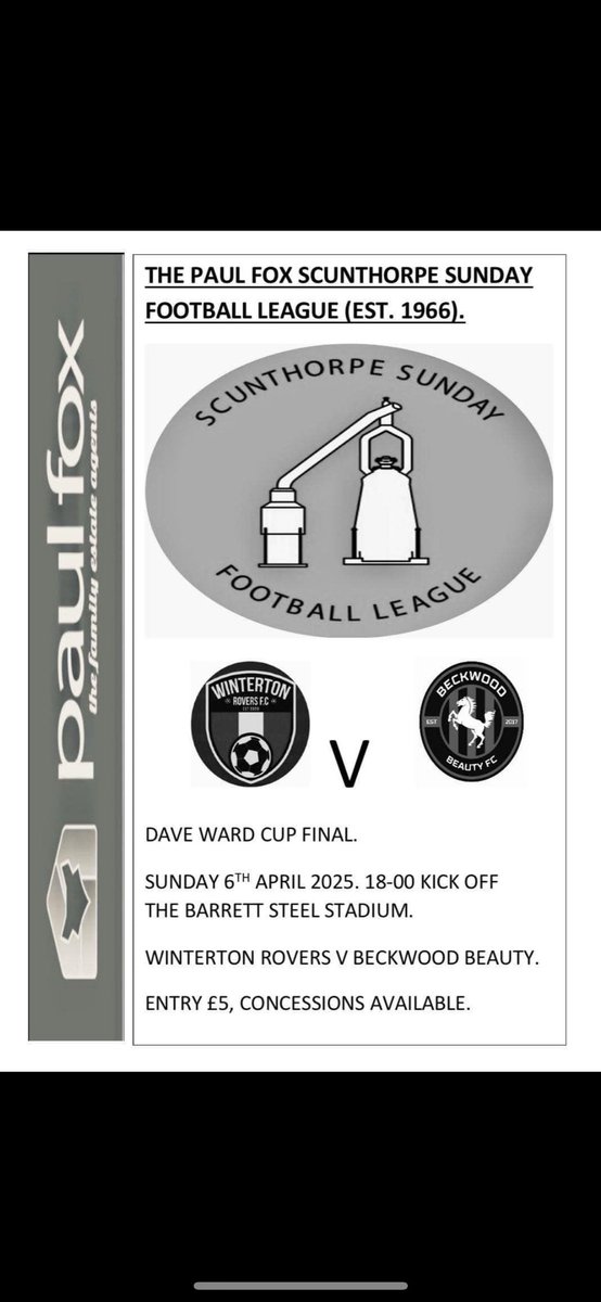 WintertonRovers's tweet photo. Tomorrow we face Beckwood Beauty in the Dave ward final. Any support down at Bottesford ground would be much appreciated.
UTR!!!💙🔵 https://t.co/jLYZ56hdbj