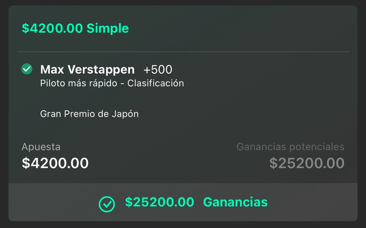 MichF1Insider's tweet photo. ‼️ MASTERCLASS EN FORMULA 1‼️

¿Maximiliano en positivo? Dénmelo 100 veces. 🚀
📲 https://t.co/nghAAnToDc

✅ Bearman entra a Q3 [+1600]
✅ Bearman entra a Q2 [+162]
✅ Verstappen Pole Position [+500] https://t.co/nlqtvQUtD2