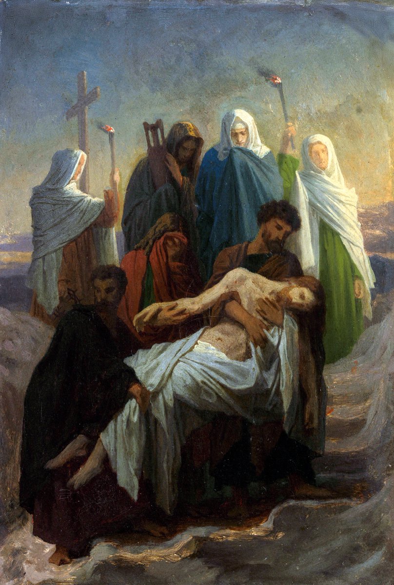 visual_logos's tweet image. El camino al sepulcro - Émile Signol - 1856