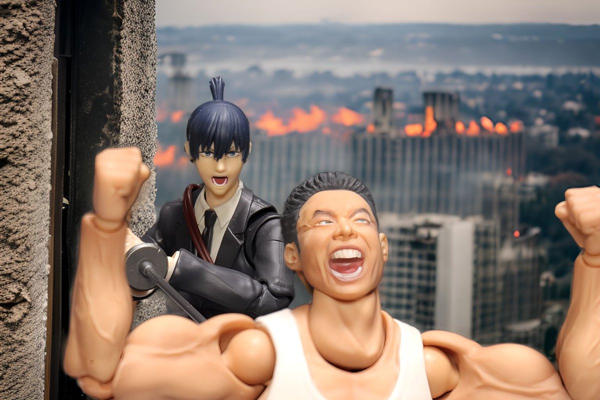poundplusminus's tweet photo. 4/5お題【フリー】
　万博の悪魔、筋肉の悪魔、サンバの悪魔。

 #夜のフィギュア撮影会 https://t.co/XyqJ8BCLXM