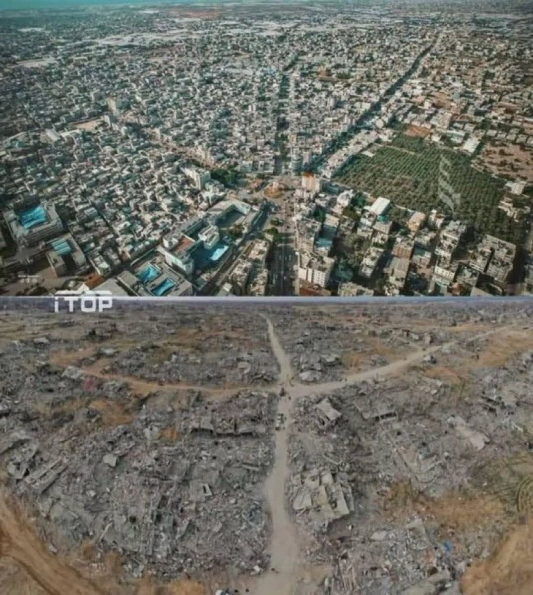 Rafah, #Gaza abans i després del genocidi més i millor documentat gràficament de la història.