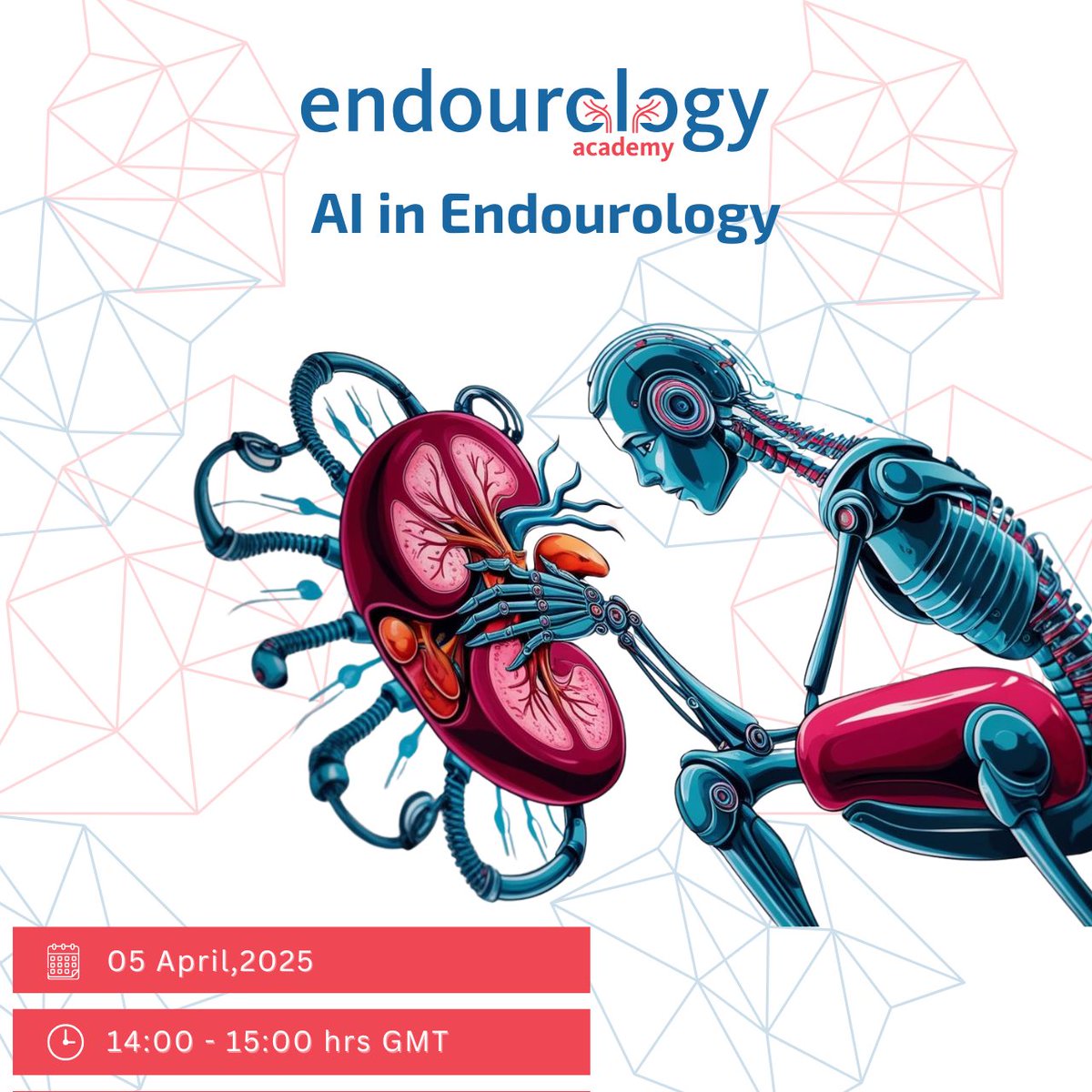 Join us for the Endourology Academy Webinar on “AI in Endourology”, where leading experts will explore the latest advancements, real-world applications, and future trends of AI in the field.

16:00 hrs CET (14:00 hrs GMT)
Webinar registration: 
endourologyacademy.com/webinar/24