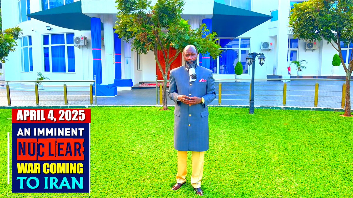 Prophecy of An Imminent Nuclear war coming to Iran given on April 4, 2025 - Prophet Dr. Owuor

Go watch 👉 youtu.be/ot0siKkxhiw