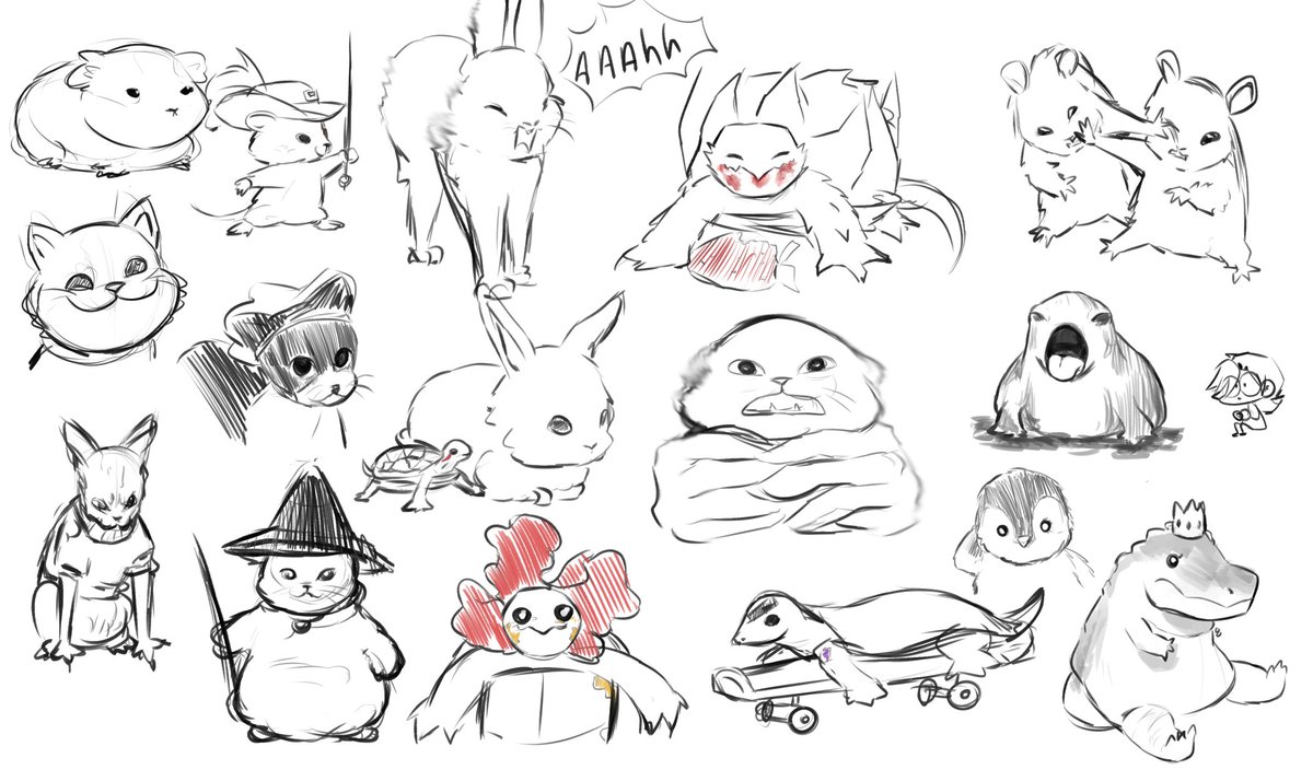 papita_55's tweet image. Animals :3 #sketches #SketchbookVirtual