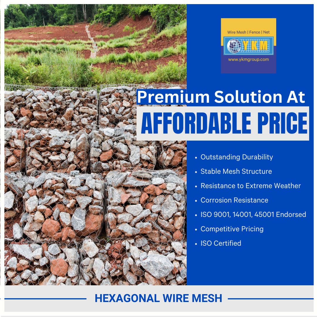 YKM_WireMesh's tweet image. Hexagonal Wire Mesh at Factory Pricing – Only at YKM Group! 

Get to know more: ykmgroup.com/hexagonal-chic…

Get instant quote: sales@ykmgroup.com
#HexagonalMesh #WireMesh #YKMGroup #FactoryPricing #PoultryFencing #Construction #IndustrialMesh