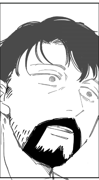 ラファウ先生とアルベルトくんの私が気持ちえぇ漫画を描き始めてるのだが、アルベルト父描いてると当たり前かもなんだが親子なんだな…って納得してヒゲ等追加したところで反転して描いてたこと気づいた今。通りでお父さん左分けしてるのに、右側に髪が散ってるなって思ったわけだよ