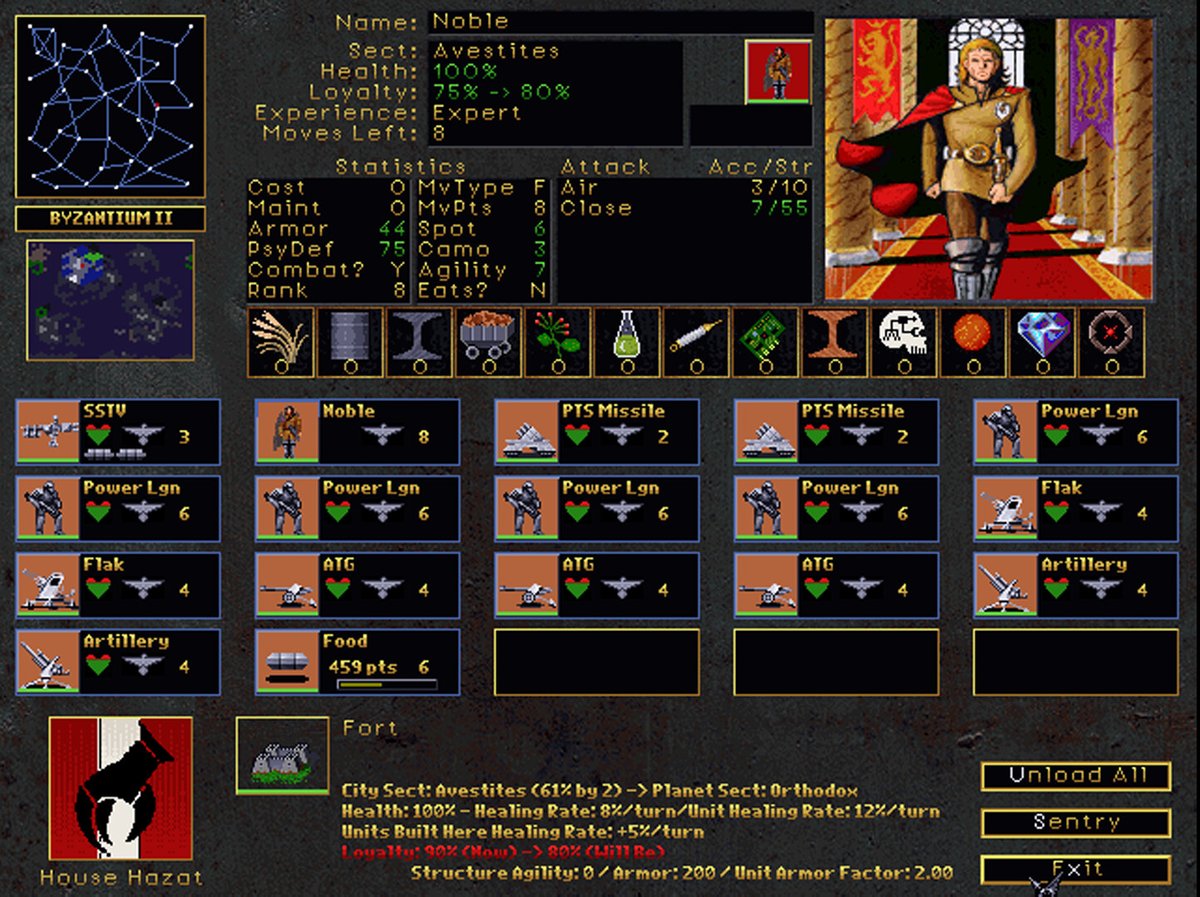90年代のターン制4Xストラテジー『Emperor of the Fading Suns』の強化版が配信! UIやMod機能などを改善

広大な銀河の覇権をかけて争う5つの王家のうちの1つを率いて、惑星政治から銀河戦争まで、陸・海・空、そして宇宙で戦いを繰り広げます。
https://t.co/FRRIPT5Npl 