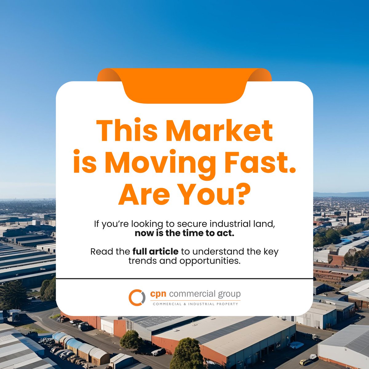 cpncommercial's tweet photo. Melbourne’s industrial land is under pressure, with demand outpacing supply in key corridors. Global interest is rising — are you positioned to capitalise?
#melbournecommercialrealestate #commercialrealestateagent #melbournecommercialproperty   https://t.co/4esmASua6f https://t.co/rJgcH45SdD