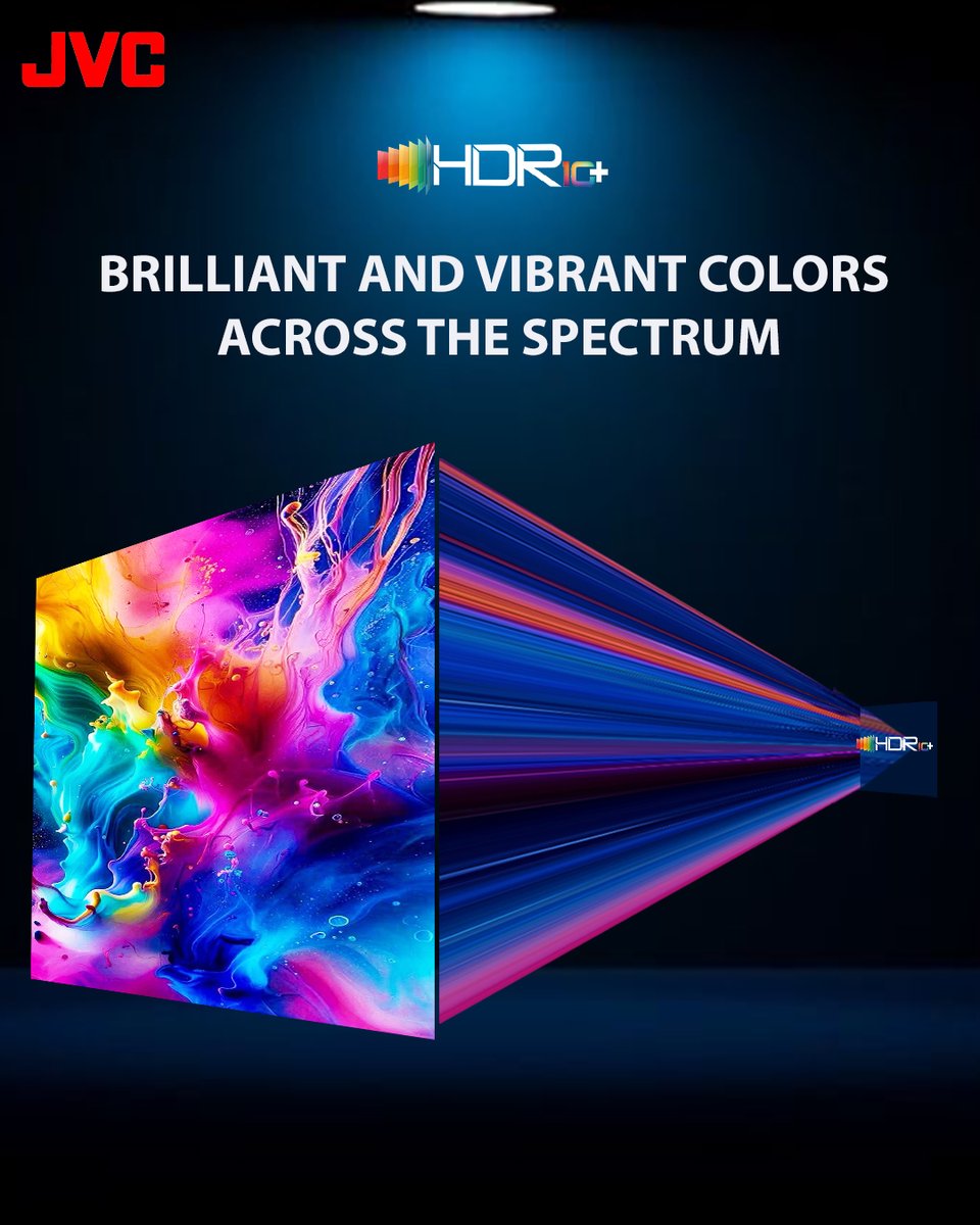 jvc_india_'s tweet image. 💥 See Every Shade, Feel Every Detail!
With JVC HDR10+, experience the full spectrum of stunning, lifelike colors that redefine your viewing experience. Dive into brilliance like never before! 🌈📺

#JVC #HDR10Plus #VividColors #NextGenDisplay #VisualBrilliance