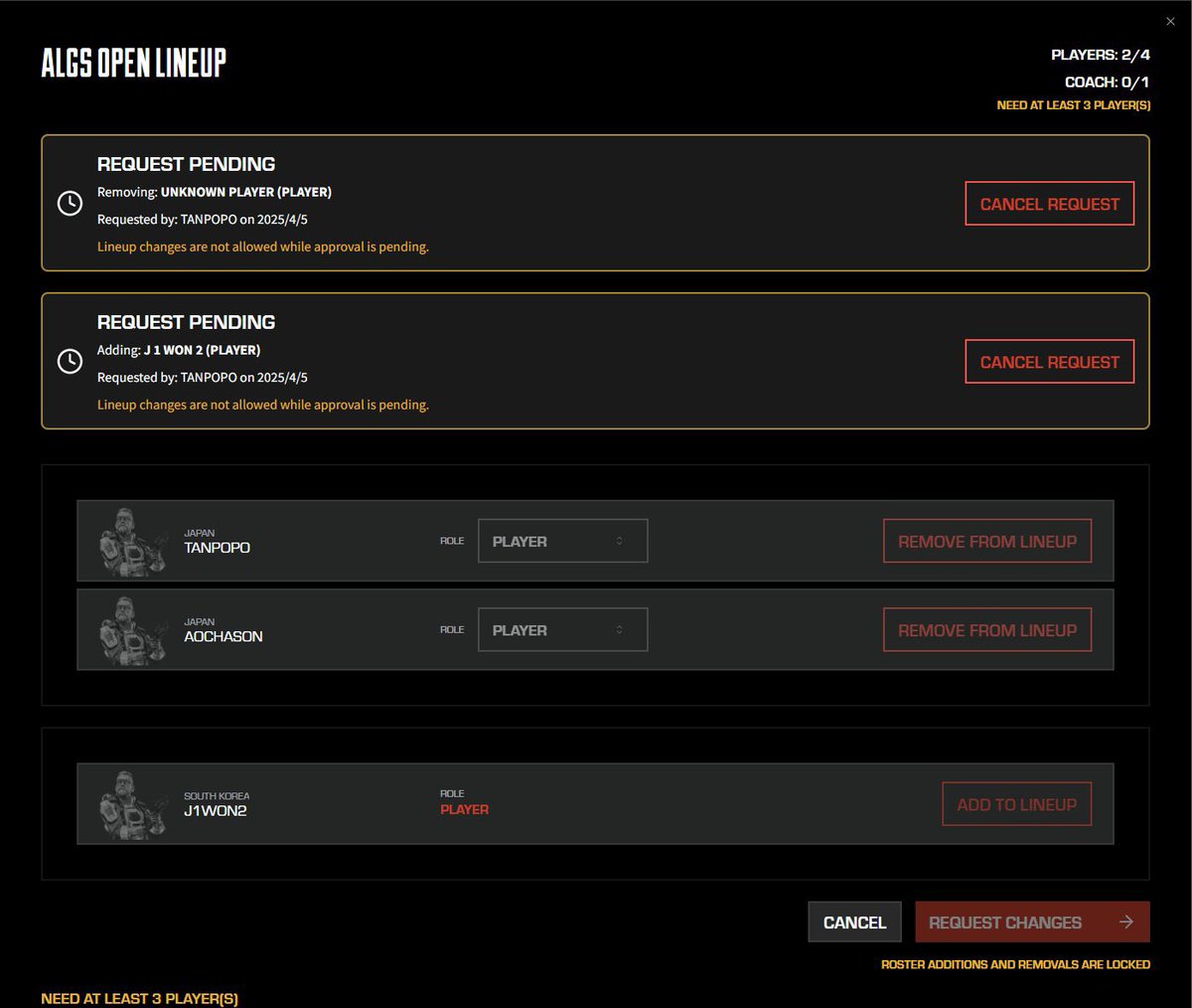 【LFT】
ALGS OPENに向け、以下の3名で所属を検討いただけるチーム様・企業様を募集しております。

【選手】
・TANPOPO(<a href="/otyazuke3p/">TANPOPO</a>)
・aochason(<a href="/AochasoN/">LFT あおちゃそん🧚‍♂️( ▔•ω•▔ )🧚‍♂️</a>)
・j1won(<a href="/AiriKannaLoveTi/">j1won</a>)

OPENまで時間が少なく所属先が見つからない場合辞退する運びとなる為、拡散して頂けると助かります。

#apex