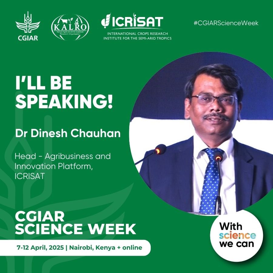 #cgiarscienceweek #speaker #icrisat <a href="/ICRISAT/">ICRISAT</a> <a href="/CGIAR/">CGIAR</a>