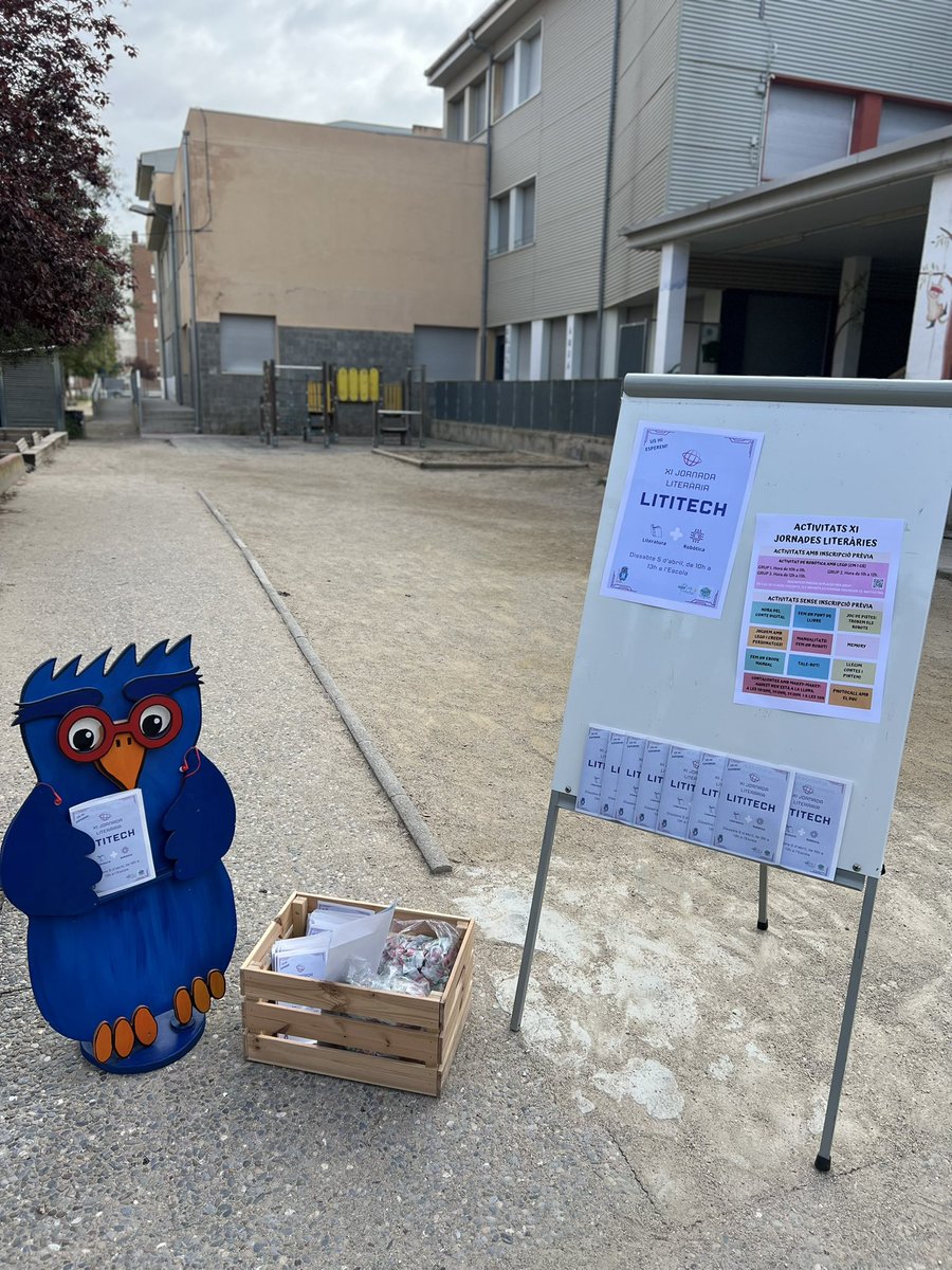 Escola Mas i Perera (@masiperera) on Twitter photo 🤖📚 Ja hem obert portes! Us esperem a tots i totes a l’escola per celebrar la Jornada Lititech! #jornadesliteràries #BE #bibliotech
<a href="/bescat_be/">Programa de biblioteques escolars</a> <a href="/FundacioBofill/">Fundació Bofill</a> 🤖📚 Ja hem obert portes! Us esperem a tots i totes a l’escola per celebrar la Jornada Lititech! #jornadesliteràries #BE #bibliotech
<a href="/bescat_be/">Programa de biblioteques escolars</a> <a href="/FundacioBofill/">Fundació Bofill</a>