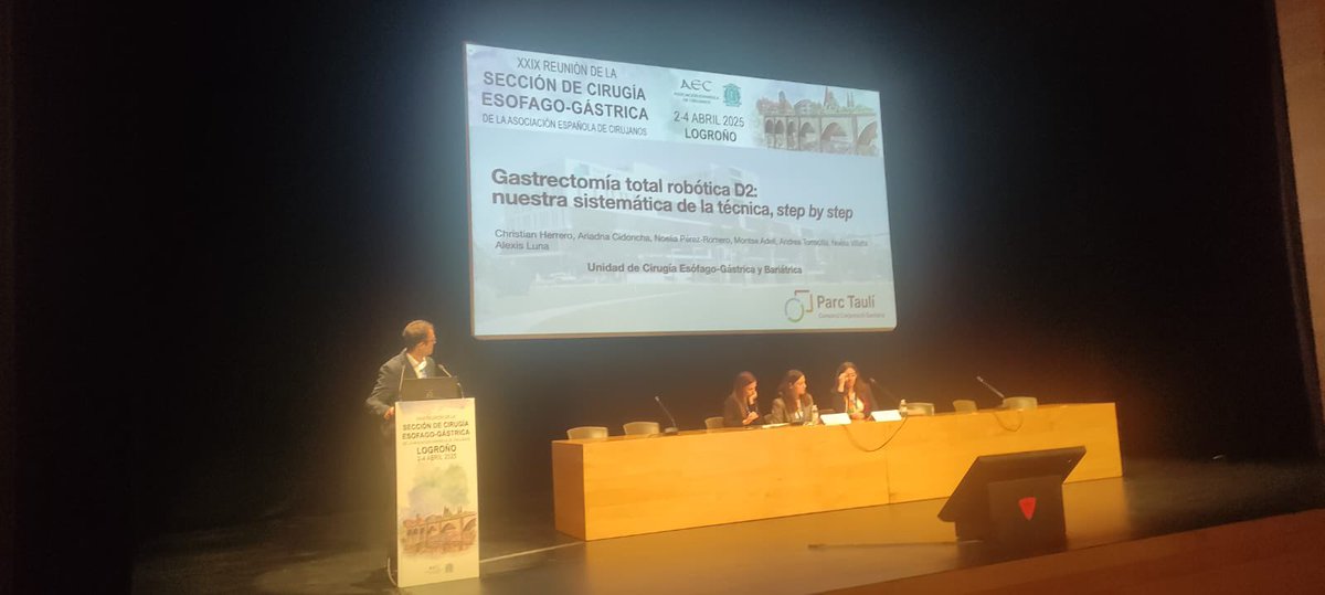 Cirurgia General - Parc Taulí (@taulisurgery) on Twitter photo Presentació del <a href="/ChrisHerreroMD/">Christian Herrero</a> a la sessió general de “Lo mejor del congreso” a la Reunión Nacional de Cirugía Esofagogástrica que ha tingut lloc aquesta setmana a Logroño! Enhorabona! Orgull d’equip!
#FemTauli
<a href="/RNC_EG_Lg25/">RNC_EG_Logroño25</a> <a href="/AEC_CEG/">AEC_CEG</a> <a href="/aecirujanos/">aecirujanos</a> <a href="/parctauli/">Consorci Corporació Sanitària Parc Taulí</a> Presentació del <a href="/ChrisHerreroMD/">Christian Herrero</a> a la sessió general de “Lo mejor del congreso” a la Reunión Nacional de Cirugía Esofagogástrica que ha tingut lloc aquesta setmana a Logroño! Enhorabona! Orgull d’equip!
#FemTauli
<a href="/RNC_EG_Lg25/">RNC_EG_Logroño25</a> <a href="/AEC_CEG/">AEC_CEG</a> <a href="/aecirujanos/">aecirujanos</a> <a href="/parctauli/">Consorci Corporació Sanitària Parc Taulí</a>