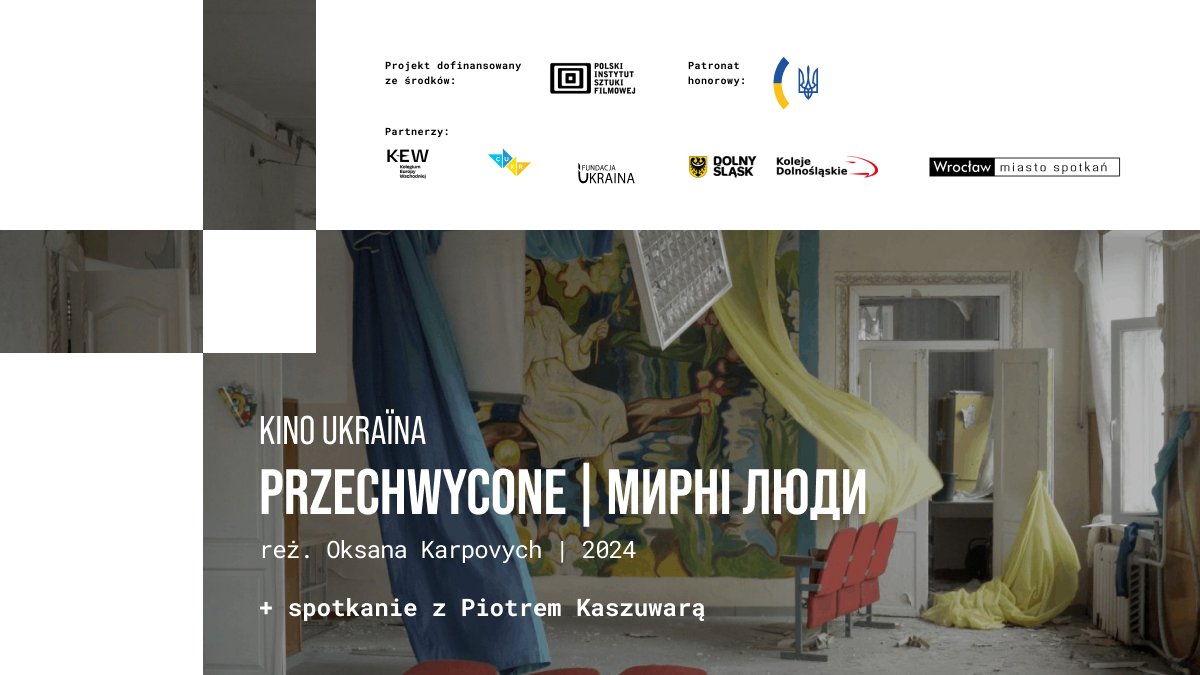 piotrkaszuwara's tweet image. Już w przyszłą niedzielę (13.04) we Wrocławiu serdecznie zapraszam na spotkanie ze mną i z Fundacja Przyszłość dla Ukrainy @uafuturecharity w #DCF Dolnośląskim Centrum Filmowym w ramach #KinoUkraina, które organizuje Anna Ursulenko.

Obejrzymy film pt. "Przechwycone" (dosłownie z