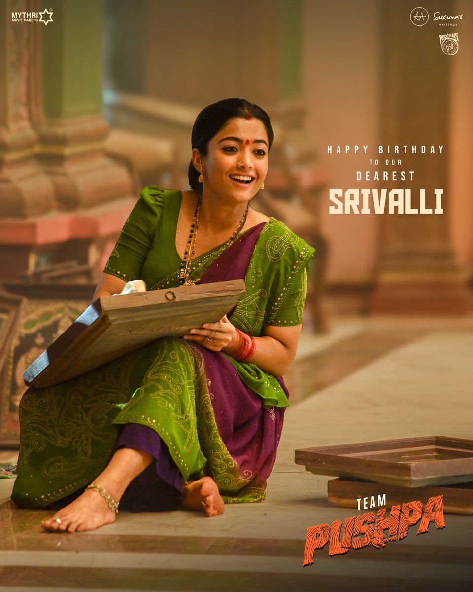 Munnakhan_180's tweet photo. Happy Birthday to our dearest Srivalli @iamRashmika #rashmikamandana
#Samntha #SamanthaRuthPrabhu
#AlluArjun #PUSHPA https://t.co/U9BA0dPCvj