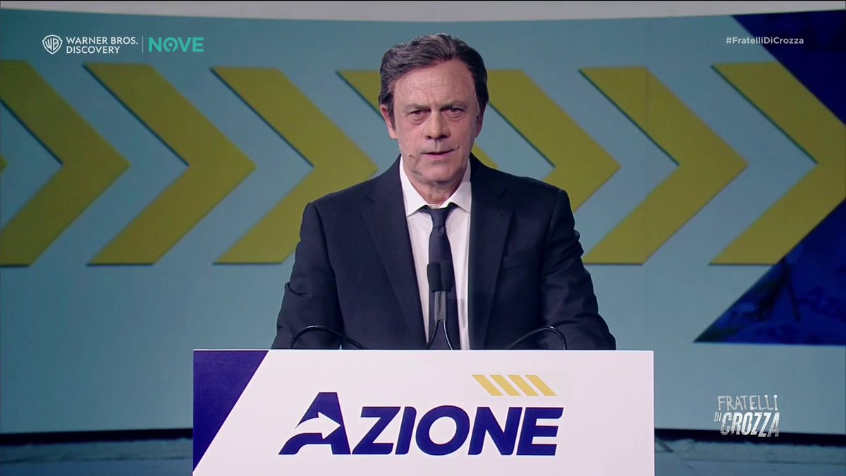 fratellicrozza's tweet photo. Un interessante soliloquio firmato #CrozzaCalenda  ti aspetta nell’ultima puntata di #FratelliDiCrozza su discovery+ 👉 https://t.co/5vAaSWUU7P https://t.co/aL4ZvI4HTI