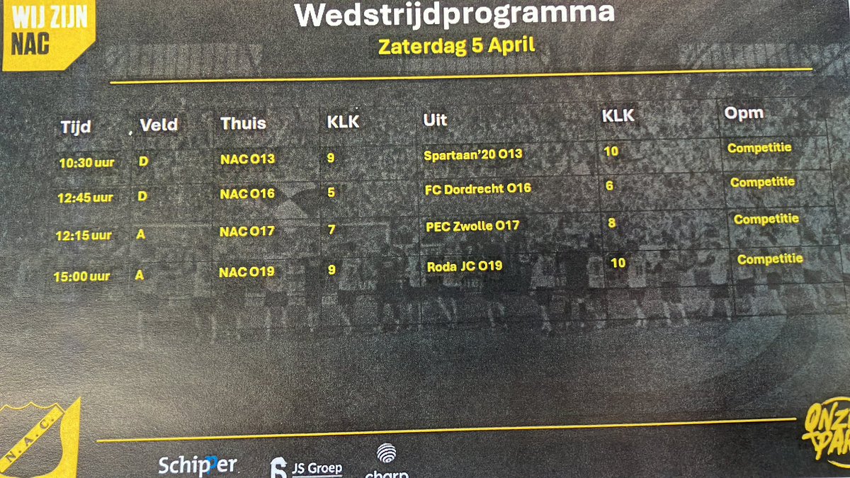 Vandaag weer een paar leuke potjes jeugdvoetbal van <a href="/NACnl/">NAC Breda 💛🖤</a> op Heksenwiel.

#onzeparels #nacpraat #lekkerindezon #wieisdenieuweValerius?