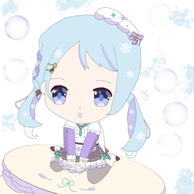 雪ミク2026候補1番ちゃんもう1枚描きました描いてて可愛いし選ばれるといいな#雪ミク2026 #SNOWMIKU2026  #雪ミク 