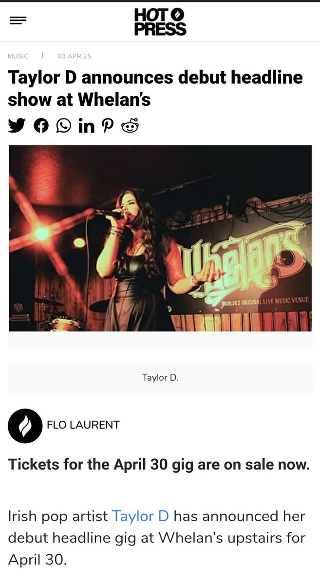 Taylor_D_Music_'s tweet photo. Thank you Hot Press 
https://t.co/YytHgemF6M

Tickets Here 
https://t.co/9gkNE7WnP6

#hotpress #gig #livemusic #indiemusic https://t.co/4h4kfwIt4y