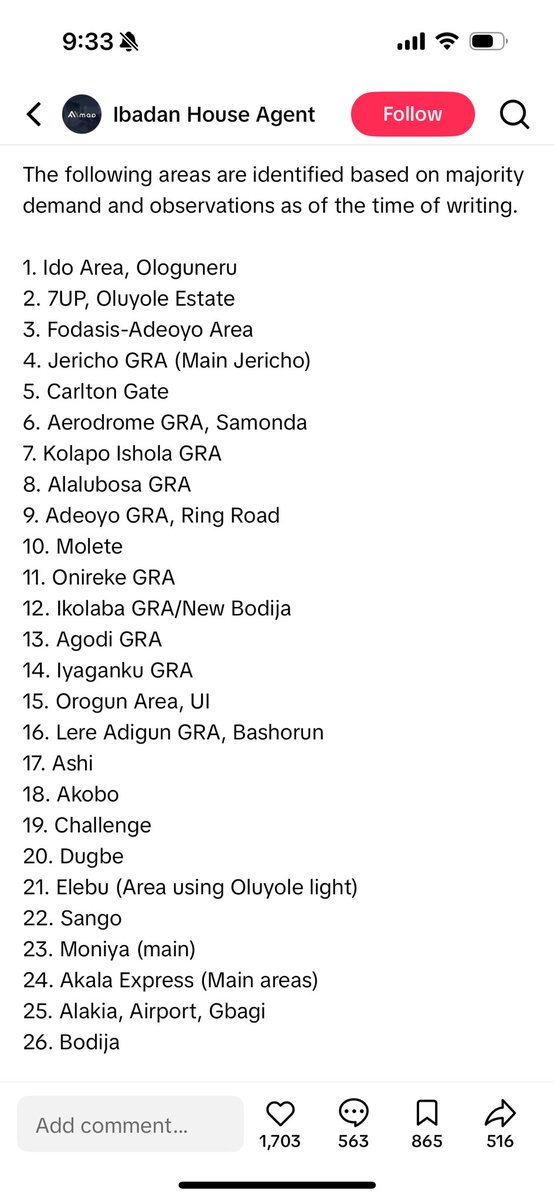 dammiedammie35's tweet image. Areas in Ibadan with stable and unstable power supply…. If you like, go collect house for where dem dey use band K 😂😂