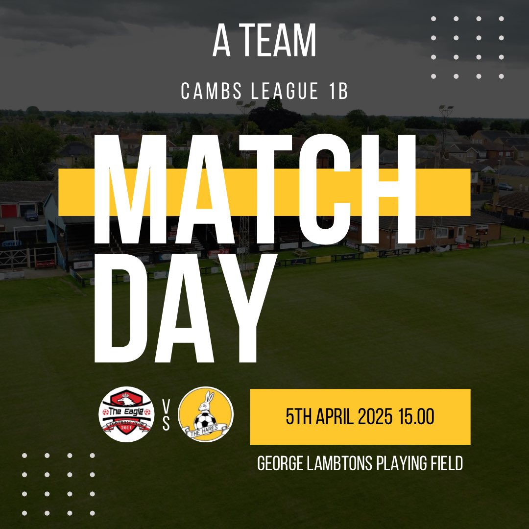 This afternoon the A Team travel to <a href="/TheEagleFC2011/">The Eagle Football Club</a> in league action. 
A win could move them up 2 places in there league standings.
The match kicks off at 3pm