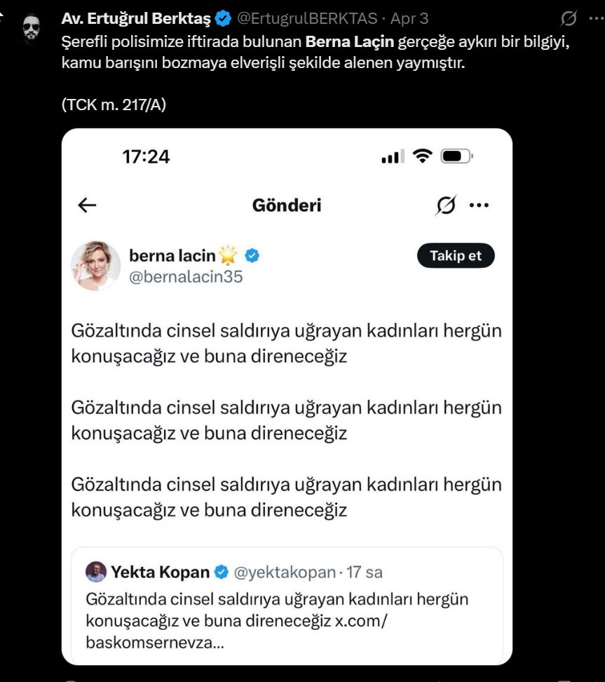dezenfektan__'s tweet photo. Berna Laçin'in tutuklanması için iki gündür bir algı operasyonu yürütülüyor. "Berna Laçin tutuklanana/tutuklansın" olarak arama yaparak bu hesapları görebilirsiniz. https://t.co/r9n7DC8age