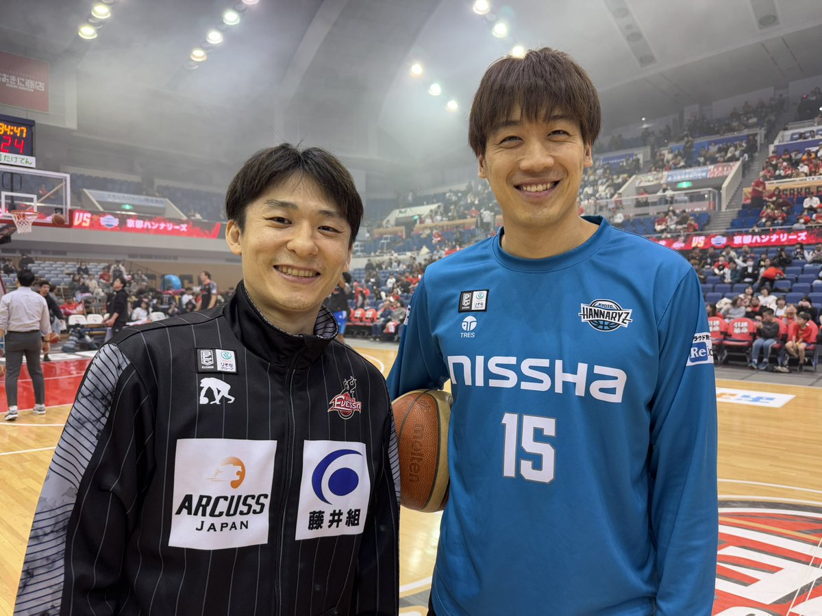 #鈴木達也 選手 × #川嶋勇人 選手🤝

#大阪エヴェッサ #京都ハンナリーズ #三遠方面へ届け