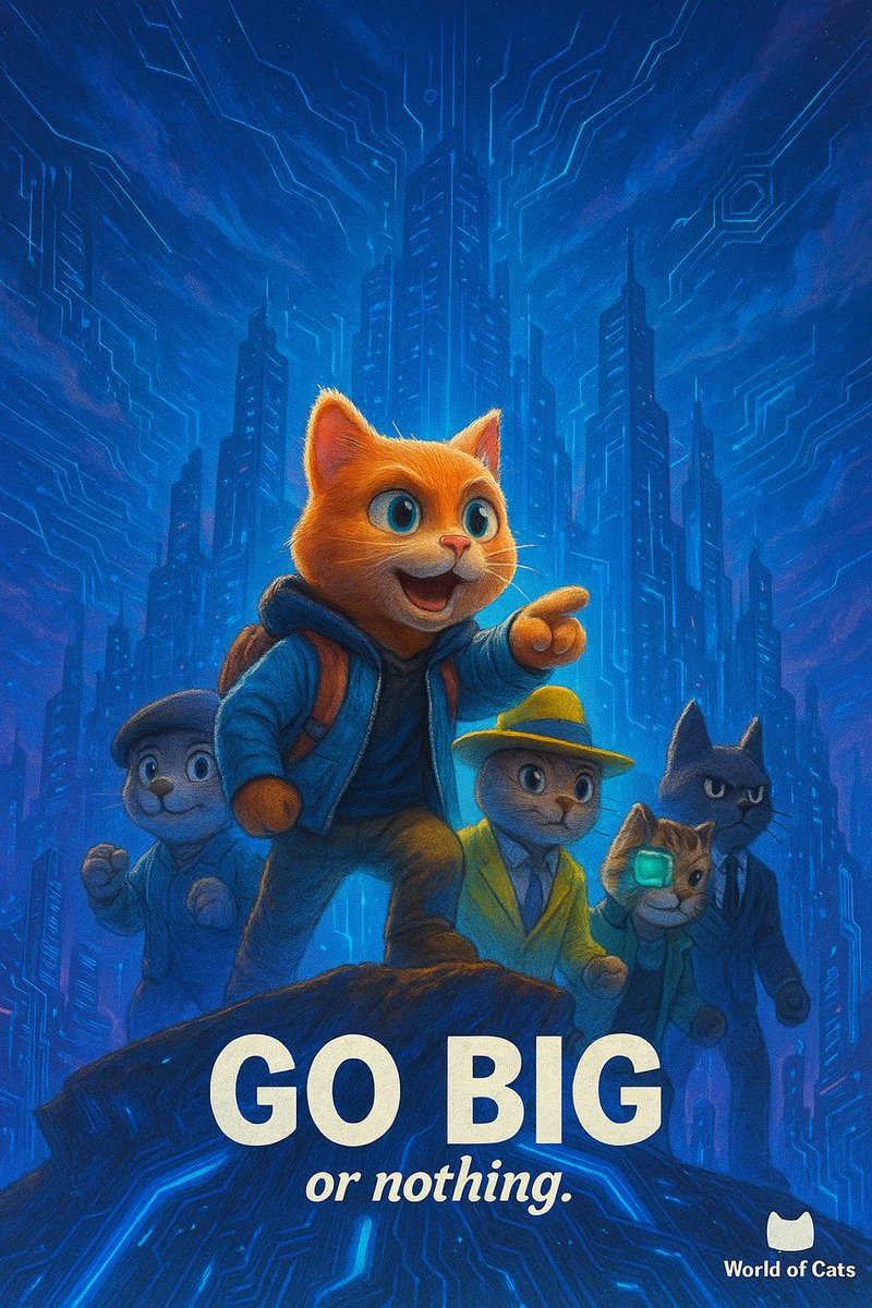 GO BIG or nothing.

Your cat’s not just a jpeg.

It’s a hero. A hacker. A legend in the making.

🐾 Use it. Tell its story. Help shape the World of Cats.

#WorldOfCats #LoreBuilders #GoBigOrNothing #NFTCommunity