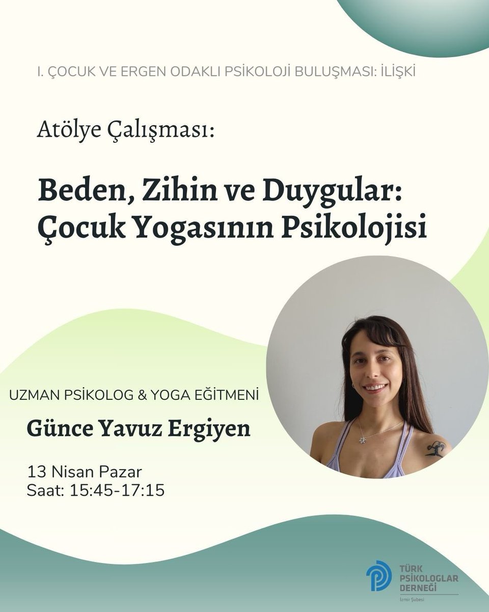Etkinlik ile ilgili bilgilere kayıt linkinden ulaşabilirsiniz. Atölyelere katılım kontenjan ile sınırlıdır. 

I. Çocuk ve Ergen Odaklı Psikoloji Buluşması’nda görüşmek üzere!

Kayıt: forms.gle/rG3CVQNKtxdvH1…