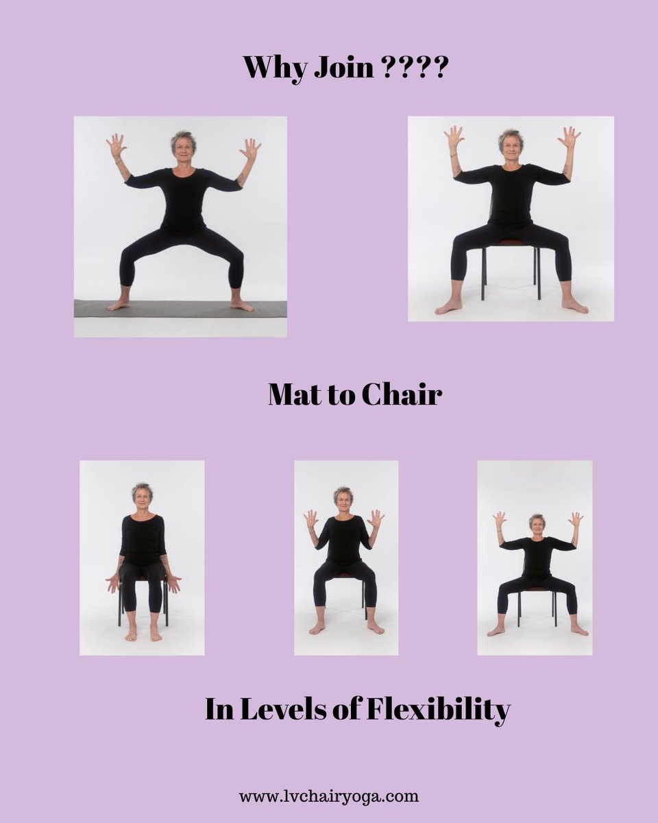 MAT TO CHAIR! Are you unsure about joining our LVCY certification program? 
The key reason is that we offer the only chair yoga certification where you'll learn to adapt mat poses for the chair across various levels of flexibility (LOFs). 🪑
#Chairyoga #Yoga #Mattochair #Chairs