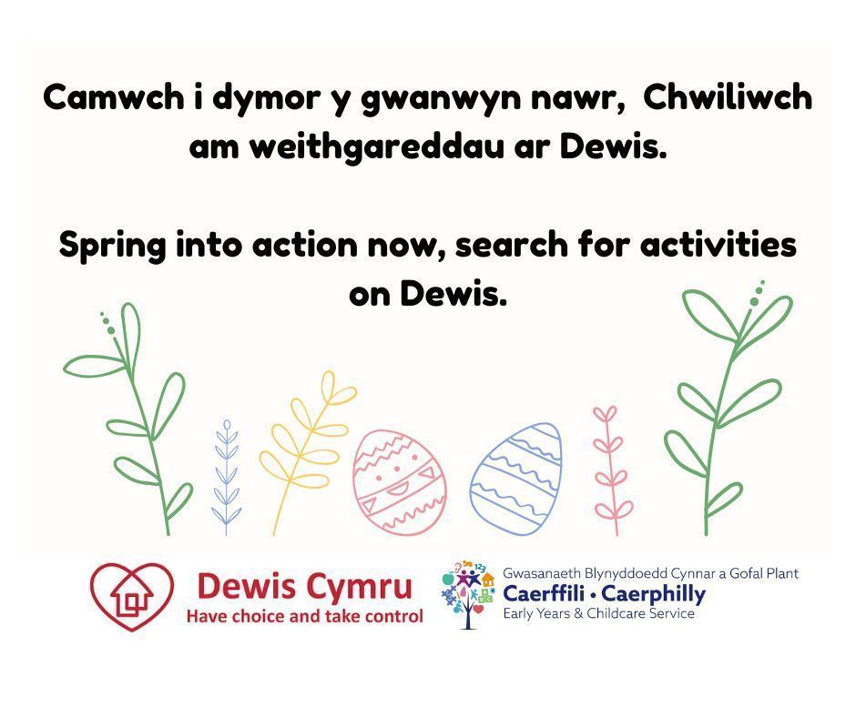 DewisCaerphilly (@caerphillydewis) on Twitter photo Ydych chi'n barod am ychydig o hwyl dros y gwyliau? Edrychwch ar ein rhestr o weithgareddau i blant a theuluoedd dros wyliau'r Pasg! O wneud crefftau i anturiaethau awyr agored, mae rhywbeth at ddant pawb. Cliciwch y ddolen i ddarganfod beth sydd ymlaen buff.ly/FF99TSu Ydych chi'n barod am ychydig o hwyl dros y gwyliau? Edrychwch ar ein rhestr o weithgareddau i blant a theuluoedd dros wyliau'r Pasg! O wneud crefftau i anturiaethau awyr agored, mae rhywbeth at ddant pawb. Cliciwch y ddolen i ddarganfod beth sydd ymlaen buff.ly/FF99TSu