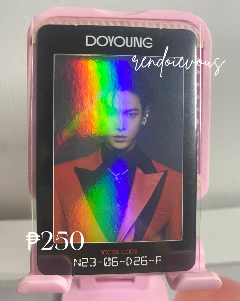 rendoievous's tweet photo. wts lfb ph 🛒 ꒰ #gue4sale ꒱  

nct 127 doyoung

⊹ price on pics
⊹ discount if buying 2 or more items from #gue4sale

﹟ nct 127 doyoung resonance 2020 arrival access card departure id yearbook pc photocard poca https://t.co/NjuxPBin1D